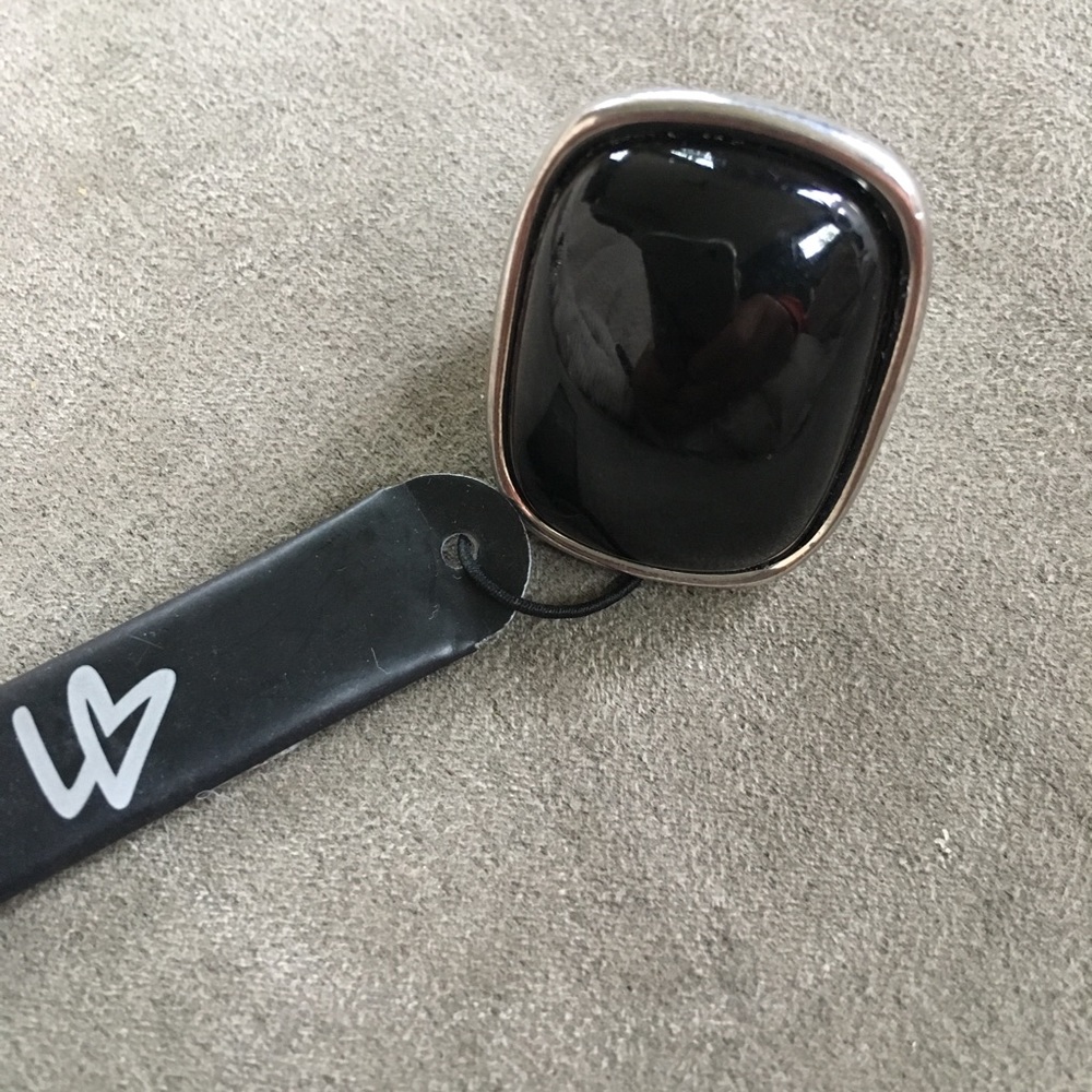 Black and silver ring brand new with tag